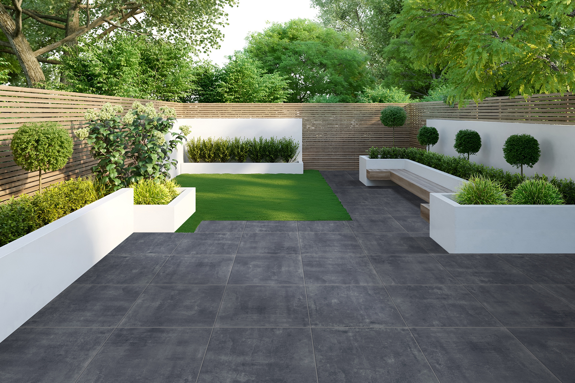 Transform your space with the <br />
timeless elegance of Outdoor Tiles