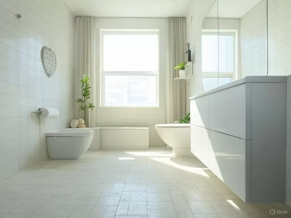 Small Bathroom Feel Larger with small bathroom tiles