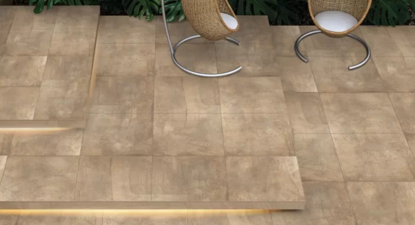 Moss brown outdoor tiles